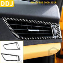 Pegatina de marco de ventilación de aire acondicionado lateral para coche, pegatina Interior de fibra de carbono de 2 piezas para BMW Z4 E89 Z Series 2009-2016 Roadster 2024 - compra barato