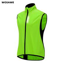 Велосипедный жилет WOSAWE, ветрозащитная велосипедная куртка для горных велосипедов, Спортивная велосипедная ветровка без рукавов, водонепроницаемая Светоотражающая велосипедная одежда 2024 - купить недорого