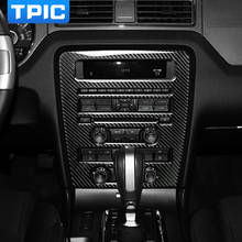 Tpic fibra de carbono para ford mustang 2009-2013 acessórios interior guarnição adesivo centro de controle cd decoração painel capa adesivos 2024 - compre barato