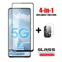 4-in-1 Glass For Samsung Galaxy A52 5G Full Cover Tempered Glass A32 A72 A51 Camera Lens Screen Protector For Samsung A52 Glass 2024 - buy cheap