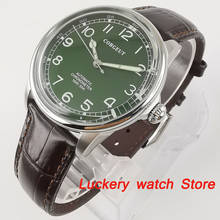 Corgeut 41mm Men Watch green dial 316L stainless steel case leather strap miyota Automatic Movement Mechanical Wrist Watches 2024 - buy cheap