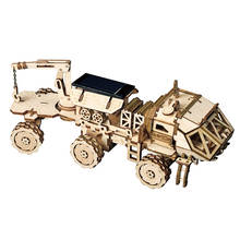 Robotime  3D DIY Discovery Rover Solar Energy Space Hunting Wooden Model Building Kits Popular Toys for Children Adult LS504 2024 - buy cheap