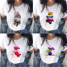 Рубашка для женщин 2021 3D принт 90s Модные топы Tumblr футболки женские Графический Футболка женская летняя футболка Camiseta Mujer 2024 - купить недорого