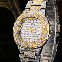 MISSFOX брендовые Кварцевые женские золотые модные наручные часы с бриллиантами из нержавеющей стали, женские наручные часы для девочек, женские часы 2024 - купить недорого