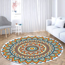 Mandala Round Area Rugs Elephant  Floor Mat Home Living Room Bedroom Decor Horse Entrance Doormat Decoration Printed Carpets 2024 - buy cheap