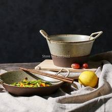 Vajilla de cerámica de estilo japonés para el hogar, cuenco de arroz hecho a mano, estilo Retro, para Cocina 2024 - compra barato