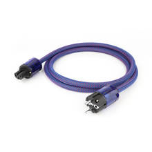Cable de Audio de cobre de alta gama 6N, CA, EE. UU./UE, de energía UE, Cable de Audio de alta fidelidad, potencia para enchufe de EE. UU./UE, P037 2024 - compra barato