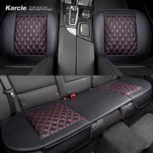 Karcle 3pcs/set PU Leather Car Seat Cover Full Set Seat Cushion 4 Season Seat Pad Protector Universal Size Anti-slip Auto Goods 2024 - buy cheap