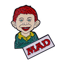 Mad Enamel pin Famous Cartoon Redheads boy Cover comic book brooch satirical media American humor magazine badge 2024 - buy cheap