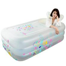 Banheira inflável reforçada, balde de banho para adultos, dobrável, grande, para crianças, uso doméstico 2024 - compre barato