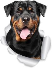 3d-наклейка на автомобиль с собакой Rottweiler, декоративная Водонепроницаемая наклейка на ноутбук, чемодан, мультяшный грузовик, мотоцикл, автомобильные аксессуары PVC12 * 9 см 2024 - купить недорого