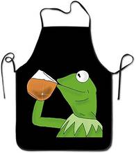 Angles Frog-delantales de té para mujeres y hombres, delantal de babero cómodo y duradero, delantales de cocina de Chef para cocinar, hornear, 2024 - compra barato