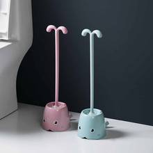 Cute Cartoon Toilet Brush Set Toilet Cleaning Brush With Holder Whale Shape Scrubber Hotel Home Cleaning Tools 2024 - buy cheap