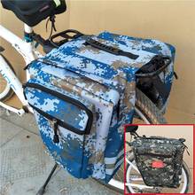 Mountain bike camo sela saco 35l mtb mountain bike rack saco de sela multifuncional estrada da bicicleta pannier banco traseiro saco tronco 2024 - compre barato