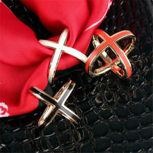 Broches de Metal en forma de X para mujer, broche de Cruz con hebilla para bufanda Simple, accesorios de joyería para ropa, 2021 2024 - compra barato