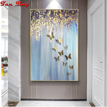 5D DIY Diamond Painting Golden butterfly Diamond Mosaic Cross stitch Square/round diamond embroidery Home room decor pictures 2024 - buy cheap