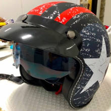Шлем Мотоцикл Шлем с открытым лицом ретро персонализированные мотоцикл Винтаж шлем Capacete Vespa шлем Dot утвержден 2024 - купить недорого