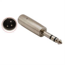 1Pcs Metal Silver 6.5 mm Male Plug to 3 Pin XLR Male Stereo Audio Microphone Adapter Connector Converter 2024 - buy cheap