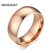 Розовое золото карбид вольфрама для женщин мужчин обручальные кольца Классические Твердые помолвка Анель ювелирные изделия 2024 - купить недорого