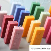 Long Letter Candle Mold INS Popular Style Simple Cool Color Style Scented Candle Mold Aromatherapy Candle Children's Handmade Gi 2024 - buy cheap