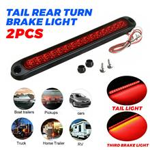 2X 10" 15 LED Red Trailer Truck Stop Tail Rear Turn Brake Light Bar Reverse Lamp Car Warning Lights 2024 - buy cheap