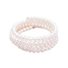 Gg jóias clássico natural branco redondo cultivado pérola pulseira pulseira para feminino menina moda jóias artesanais para mulher 2024 - compre barato