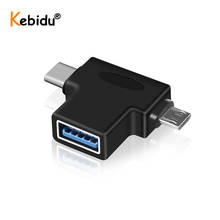Kebidu Type C OTG Adapter USB 3.0 To Type-C Micro USB Charge Data Converter For Xiaomi Huawei Macboos Pro 2024 - buy cheap