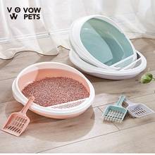 Pet Toilet Bedpan Anti Splash Cats Litter Box Cat Dog Tray With Scoop Kitten Dog Clean Toilet Home Sand Box Supplies VOW Pets 2024 - buy cheap