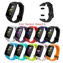 Strap Silicone Bracelet For Honor Band 6 Smart Watch Replacement Wristband Watchband Accessories High Quality and Brand New 2024 - buy cheap