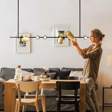 Скандинавское искусство освещение бар подвесной светильник для салона красоты креативное освещение в гонконгском стиле Роскошные полосы подвесные светильники 2024 - купить недорого