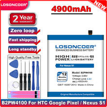 Losoncoer 4900 mah b2pw4100 bateria para htc google pixel/nexus s1 bateria presente ferramenta adesivo 2024 - compre barato