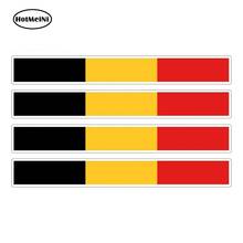 Hotmeini-adesivo de bandeira para carros, 13cm x 1.7cm, 4 peças, faixa de bicicleta, moto, corrida, bélgica 2024 - compre barato