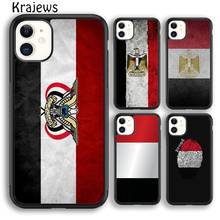 Krajews iêmen bandeira nacional brasão de armas tema telefone capa para iphone 5S se 6s 7 8 plus x xs xr 11 12 pro max galaxy s9 s10 2024 - compre barato