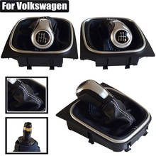 Palanca de cambios de cuero para coche, accesorios de cubierta de palanca de cambios para VW, Volkswagen, Golf 5/6, MK5/6, Scirocco(2009) 2024 - compra barato