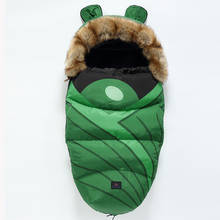 Спальный мешок-кокон для новорожденных, детская коляска, сумка для переноски, теплая зимняя Пеленка, конверт, сумка для сна 2024 - купить недорого