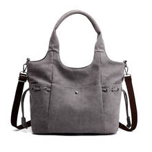 Fashion Canvas Women Tote Bag Large Capacity Casual Women Shoulder Bag Brand Designer High Quality Ladies Handbag Zipper Solid 2024 - buy cheap