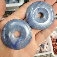 2pcs nature blue aventurine stone pendants round shape size 50mm for women pendants making diy jewelry findings jewelry accessor 2024 - buy cheap