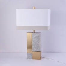 Postmodern high-end marble metal living room table lamp American warm bedroom bedside lamp villa lamp 2024 - buy cheap