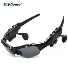 BGreen Sports Polarized Lens Sunglasses With Sport Bluetooth Wireless Stereo Earphones Mic Support Hands Free Call 2024 - buy cheap