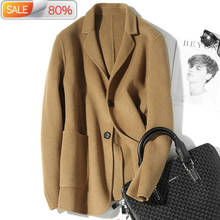 Double-sided Wool Coat Men Korean Woolen Jacket Spring Autumn Overcoat Mens Coats Casaco Masculino D-01-1A03 B2300A 2024 - buy cheap