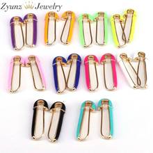 5 Pairs, New Fashion Gold-Color Earrings Paperclip Safety Pin Hoop Earrings Vintage Boho Enamel Flower 2020 Brincos Gifts 2024 - buy cheap