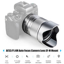 Viltrox lente da câmera de foco automático f1.4 grande abertura 33mm distância focal m-montagem substituição para canon eos m3/5/6/6 mark ii/m7/10/50 2024 - compre barato