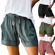 Shorts Women Femme Comfy Drawstring Splice Casual Elastic Waist Pocketed Loose Shorts Pantalones Cortos Ropa De Mujer Spodenki 2024 - buy cheap