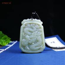 CYNSFJA Real Certified Natural Hetian Jade Nephrite Men's Lucky Amulets Dragon Jade Pendant Necklace High Quality Birthday Gifts 2024 - buy cheap