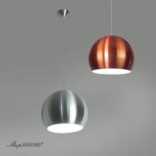Lámpara colgante creativa de bola de bronce, luces de aluminio modernas para dormitorio, sala de estar, comedor, lámpara colgante para habitación 2024 - compra barato
