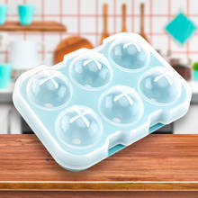 Molde redondo com 6 esferas de silicone, bandeja de gelo, redondo, grande, uísque, ferramentas de cozinha 2024 - compre barato