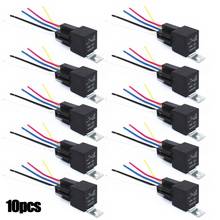 10 Pcs DC 12V Car SPDT Automotive Relay 4 Pin 4 Wires / 5 Pin 5 Wires w / Harness Socket 30/40 Amp Drop Shipping 2024 - buy cheap