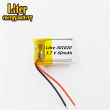 li-po 3.7V 60mAh 301020 Lithium Polymer Li-Po li ion Rechargeable Battery cells For Mp3 MP4 MP5 GPS 2024 - buy cheap