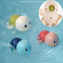 1 Pcs Cute Cartoon Toddler Bath Toys Wind-Up Turtle Bathroom Baby Summer Beach Clockwork Animal Toy 2024 - buy cheap