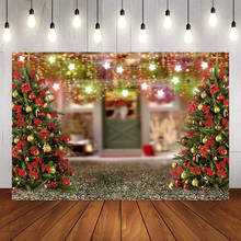Фон для фотосъемки зимняя Снежинка Рождественская елка Мерцающие Звезды мигающие огни декорации фоны для фотостудии 2024 - купить недорого
